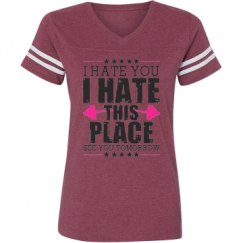 Ladies Relaxed Fit Vintage Sports Tee