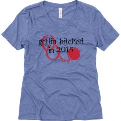 Ladies Relaxed Fit Super Soft Triblend V-Neck Tee