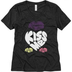 Ladies Relaxed Fit Super Soft Triblend V-Neck Tee