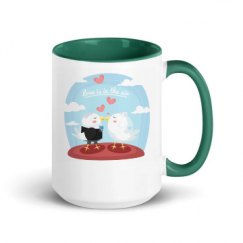 15oz Ceramic Mug with Color Inside