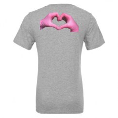 Unisex CVC Jersey V-Neck T-Shirt