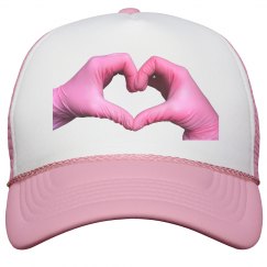Pink Glove Love Lucy LaRue Trucker HAt