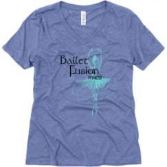 Ladies Relaxed Fit Super Soft Triblend V-Neck Tee