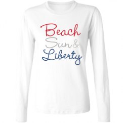 Ladies Relaxed Fit Basic Long Sleeve Tee