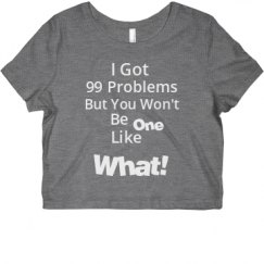 Ladies Slim Fit Crop Top Tee