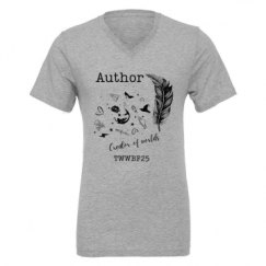 Unisex CVC Jersey V-Neck T-Shirt