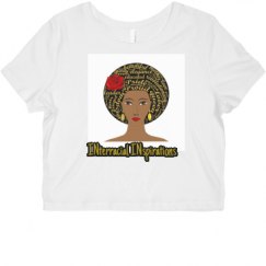 Ladies Slim Fit Crop Top Tee