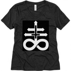 Ladies Relaxed Fit Super Soft Triblend V-Neck Tee