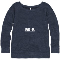 Ladies Relaxed Fit Triblend Wideneck Sweatshirt