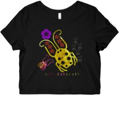 Ladies Slim Fit Crop Top Tee