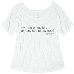 my mind on my tofu...simple tee