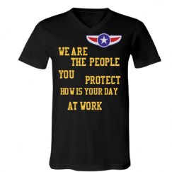 Unisex V-Neck Jersey Tee