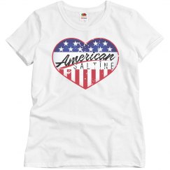 American Saltine - Ladies' Basic T - White - Distressed