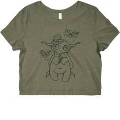 Ladies Slim Fit Crop Top Tee