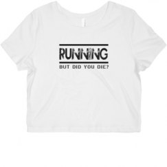 Ladies Slim Fit Crop Top Tee