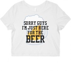 Ladies Slim Fit Crop Top Tee