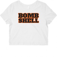 Ladies Slim Fit Crop Top Tee