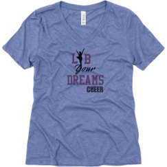 Ladies Relaxed Fit Super Soft Triblend V-Neck Tee