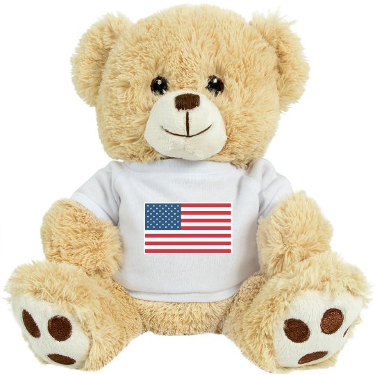 American Flag Teddy Bear - 10 Inch Teddy Bear Stuffed Animal