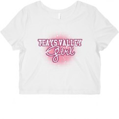 Ladies Slim Fit Crop Top Tee