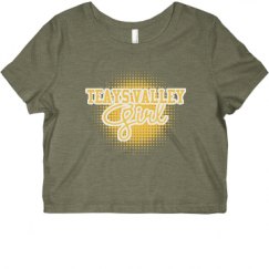 Ladies Slim Fit Crop Top Tee