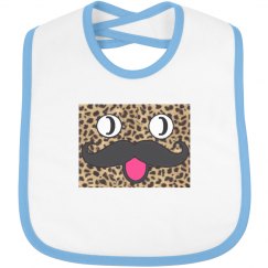 Mr leopard baby bib