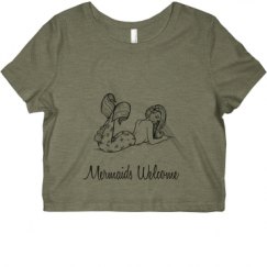 Ladies Slim Fit Crop Top Tee