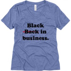 Ladies Relaxed Fit Super Soft Triblend V-Neck Tee