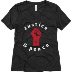 Ladies Relaxed Fit Super Soft Triblend V-Neck Tee