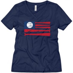 Ladies Relaxed Fit V-Neck Tee