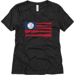 Ladies Relaxed Fit Super Soft Triblend V-Neck Tee