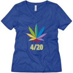 Ladies Relaxed Fit V-Neck Tee