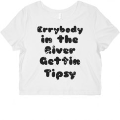 Ladies Slim Fit Crop Top Tee