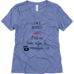 Ladies Relaxed Fit Super Soft Triblend V-Neck Tee