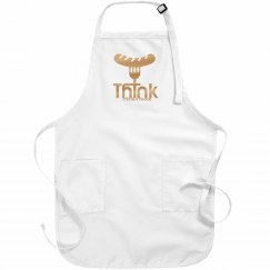 Think Positive Gold Metallic Print BBQ Apron