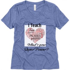 Ladies Relaxed Fit Super Soft Triblend V-Neck Tee