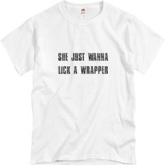 Bubble gum on her tongue 