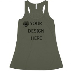 Custom Neon Ladies Flowy Racerback Tank