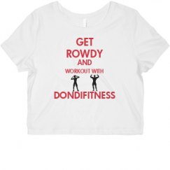 Ladies Slim Fit Crop Top Tee