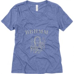 Ladies Relaxed Fit Super Soft Triblend V-Neck Tee