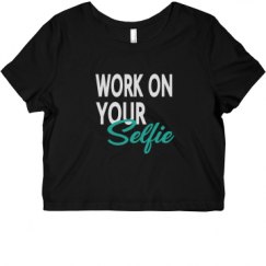 Ladies Slim Fit Crop Top Tee