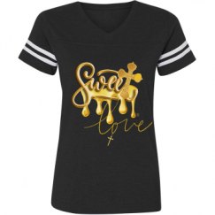 Ladies Relaxed Fit Vintage Sports Tee