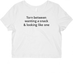 Ladies Slim Fit Crop Top Tee