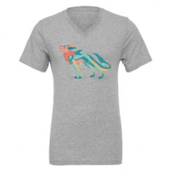 Unisex CVC Jersey V-Neck T-Shirt