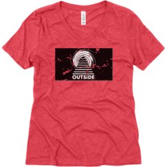 Ladies Relaxed Fit Super Soft Triblend V-Neck Tee