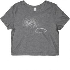 Ladies Slim Fit Crop Top Tee