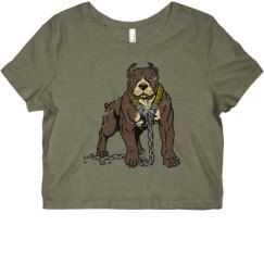 Ladies Slim Fit Crop Top Tee