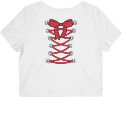 Ladies Slim Fit Crop Top Tee