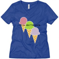 Ladies Relaxed Fit V-Neck Tee