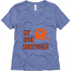 Ladies Relaxed Fit Super Soft Triblend V-Neck Tee